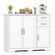 White 40 Inch Modern Credenza