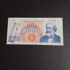 Banconota Repubblica Italiana Rara 1000 Lire Verdi I Tipo 14 .01 1964 Lotto Z32