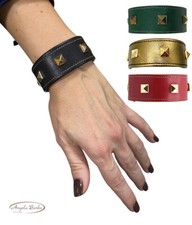 Women Genuine Leather Studded