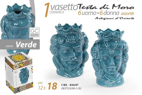 Vaso testa moro - di, donna