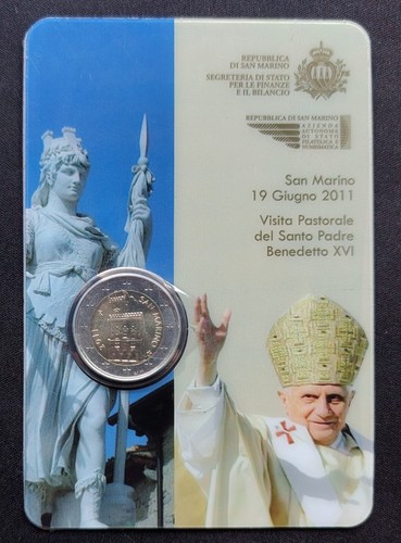 San marino coin card - coin,