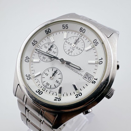 Seiko chronograph white watch - chronograph,