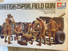TAMIYA British 25pdr. field gun  VINTAGE 1/35 Item 35046- Leggere Cortesemente