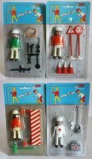 4x FIGURINE KIBI PLAY BOYS VINTAGE ANNI 70 VASILIADI GRECIA GIOCO GRECO GRANDI NUOVE!