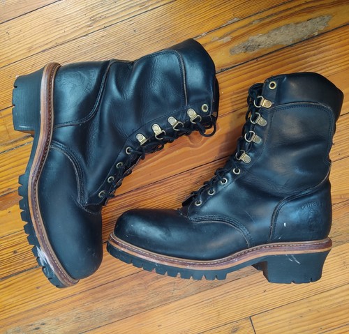 Chippewa boots leather - boots, logger