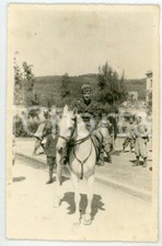 1915 ca WW1 - ALBANIA (?) Soldato italiano in sella a un cavallo - Foto 8x13 cm