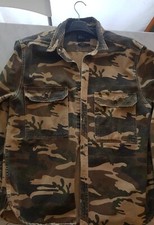 Giacca di Jeans mimetica Zara con chiusura a bottoni, Uomo Primavera/Autunno