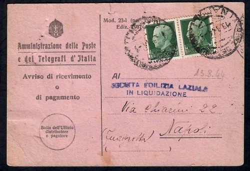 Storia postale rsi - rsi, avviso