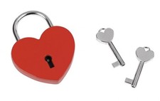 Lucchetto cuore rosso con