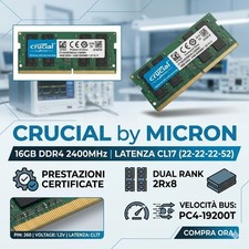 RAM 16GB Crucial DDR4 2400MHz