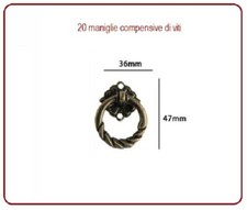 20 maniglie ottonate stile