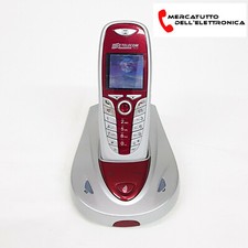 Telefono Cordless Telecom Aladino Slim 4, Vivavoce, Rubrica, Rosso