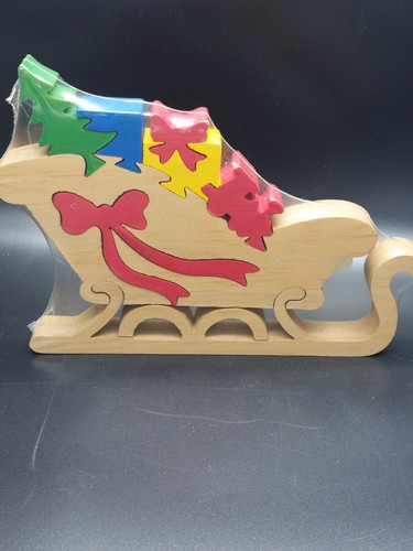 Puzzle slitta legno - , vintage