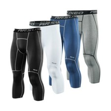 Pantaloncini 3/4 uomo sport ciclismo comfort elasticizzati estivi fitness pantaloni stretti