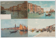 LITOGRAFIE - 4 ANTICHE CARTOLINE DI VENEZIA - PRIMI '900 - FORMATO PICCOLO