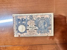 BIGLIETTO DI STATO 5 LIRE VITTORIO EMANUELE III 29 3 1914 MB+ MB/BB SABAUDA