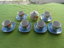 tazzine in porcellana da collezione con zuccheriera piattini no cucchiaini