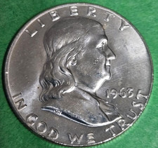 1963 D Franklin mezzo dollaro