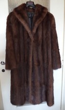 Cappotto donna pelliccia rat mousquet visonato usata taglia 50 52 moda Italy