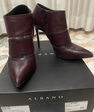 Albano Tronchetto Pelle Bordeaux Tg.39 Con Tacco A Spillo 11