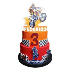 Torta scenografica moto cross - torta,