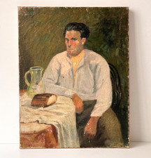 Antico ritratto francese olio