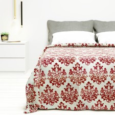 Copriletto Matrimoniale Singolo Damascato Cotone Coperta Primavera Estate