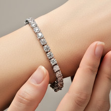Bracciale tennis oro - in, bianco