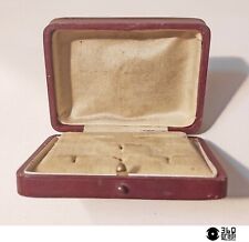 Antica scatola per gioielli cartoncino ottone velluto raso vintage primo 1900s