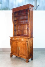 ⚜️ GRANDE LIBRERIA CREDENZA STILE IMPERO LEGNO MASSELLO NOCE EPOCA 1800 ARMADIO
