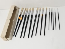 Set 14 pennelli Vintage anni 80/90 punta piatta setola cinese – Crown Cinghiale