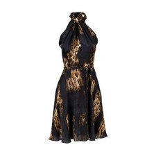 Abito Blumarine anni 2010 stampa leopardata, elegante abito vintage stampa animalier