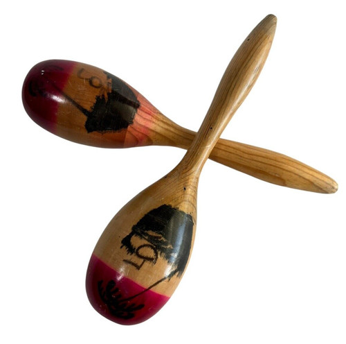 Set maracas vintage - maracas, legno