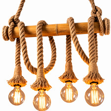 LAMPADARIO IN CORDA RETRO 4