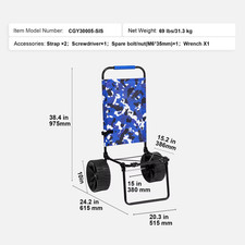 Succebuy Carrello Da Spiaggia Con Ruote Grandi per Sabbia Carrello Pieghevole Da