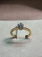 Anello Solitario brillante Ct. 0.50 - oro giallo e bianco 18k