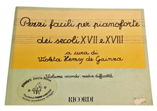 Pezzi Facili per Pianoforte dei Secoli XVII e XVIII Spartiti 17 Brani Vintage