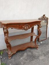 CONSOLE LUIGI FILIPPO FINE '800 LACCATA CON FIORI DIPINTI - ROBUSTA E PESANTE