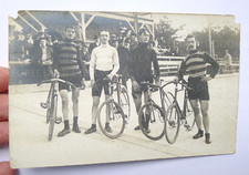 VECCHIA FOTO STORIA DEL CICLISMO BICICLETTA D'EPOCA VINTAGE BICI DA CORSA 1900