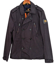 Superdry Giacca Pavone L Nera Leggera Foderata Campo Militare Jump Jet