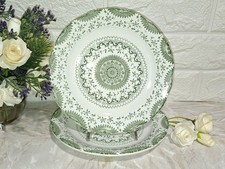 SET DUE PIATTI DECORATIVI DECORO RUSTICO VERDE DIAM20 INTEGRI 