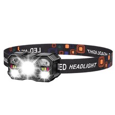 Lampada Frontale LED con Fascia Regolabile Super Luminosa Torcia Frontale USB