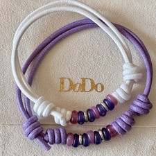 Dodo Pomellato 1 Bracciale Rondelle Plastica Rosa Fucsia Viola Argento Tenaka