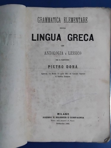 1866 grammatica elementare - 1866, _