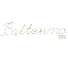 Scritta Battesimo Led 70x14,5 Decorazioni Addobbi Casa Cerimonia