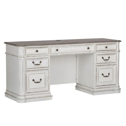 Antique white credenza with - antique,