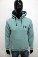 Christian Dior Felpa Uomo Taglia S Sweatshirt Pullover Verde In Cotone Maglione