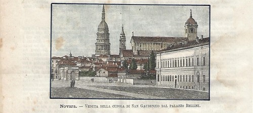 Stampa antica novara - novara, palazzo