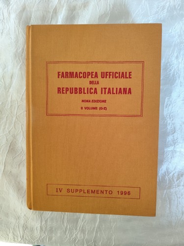 Farmacopea ufficiale della - ufficiale,