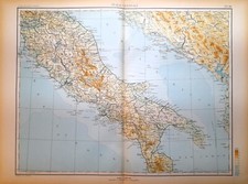 ITALIA CENTRALE carta geografica del 1958 Atlante Zanichelli